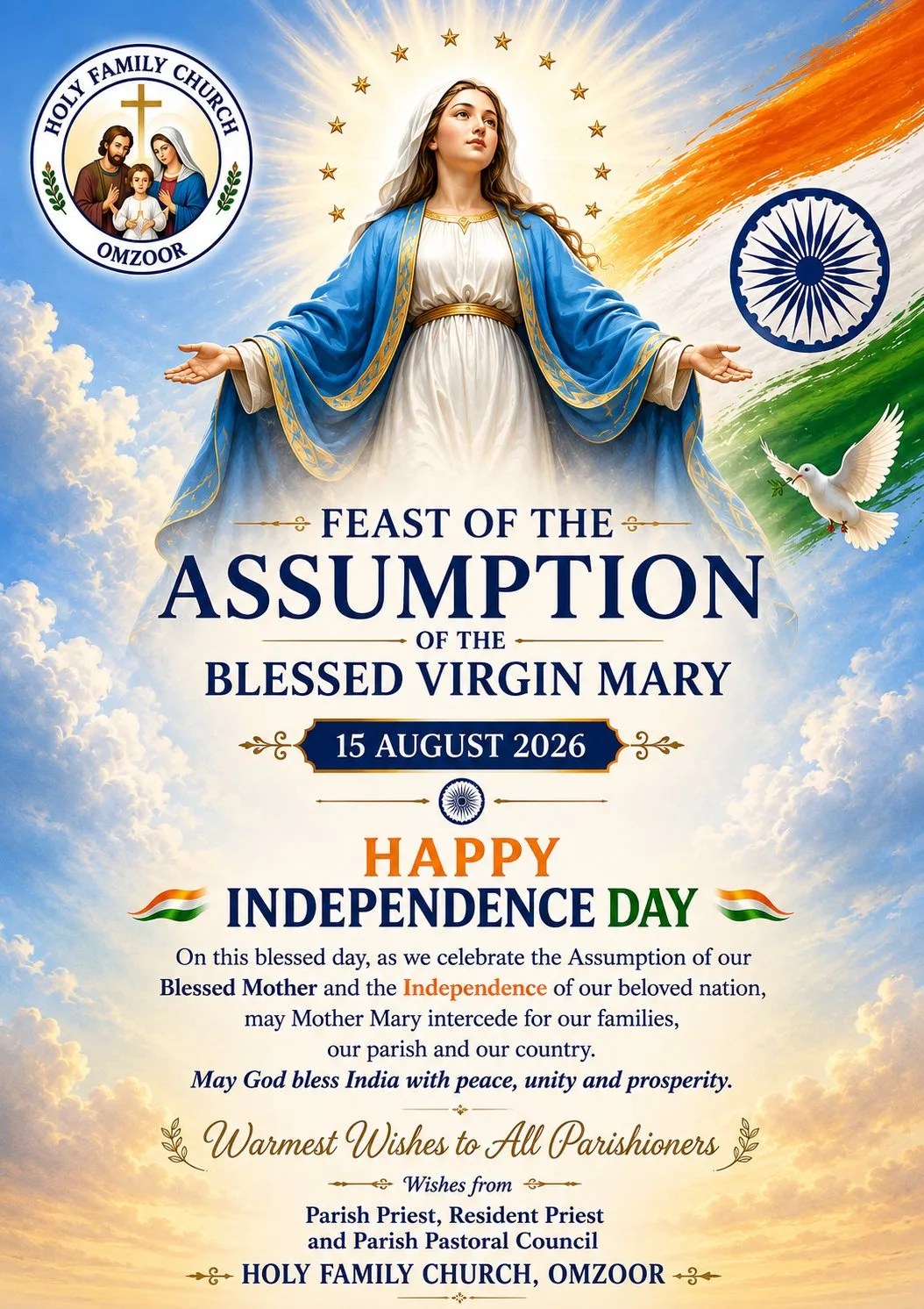 Assumption of Mary & Independence day – 2026